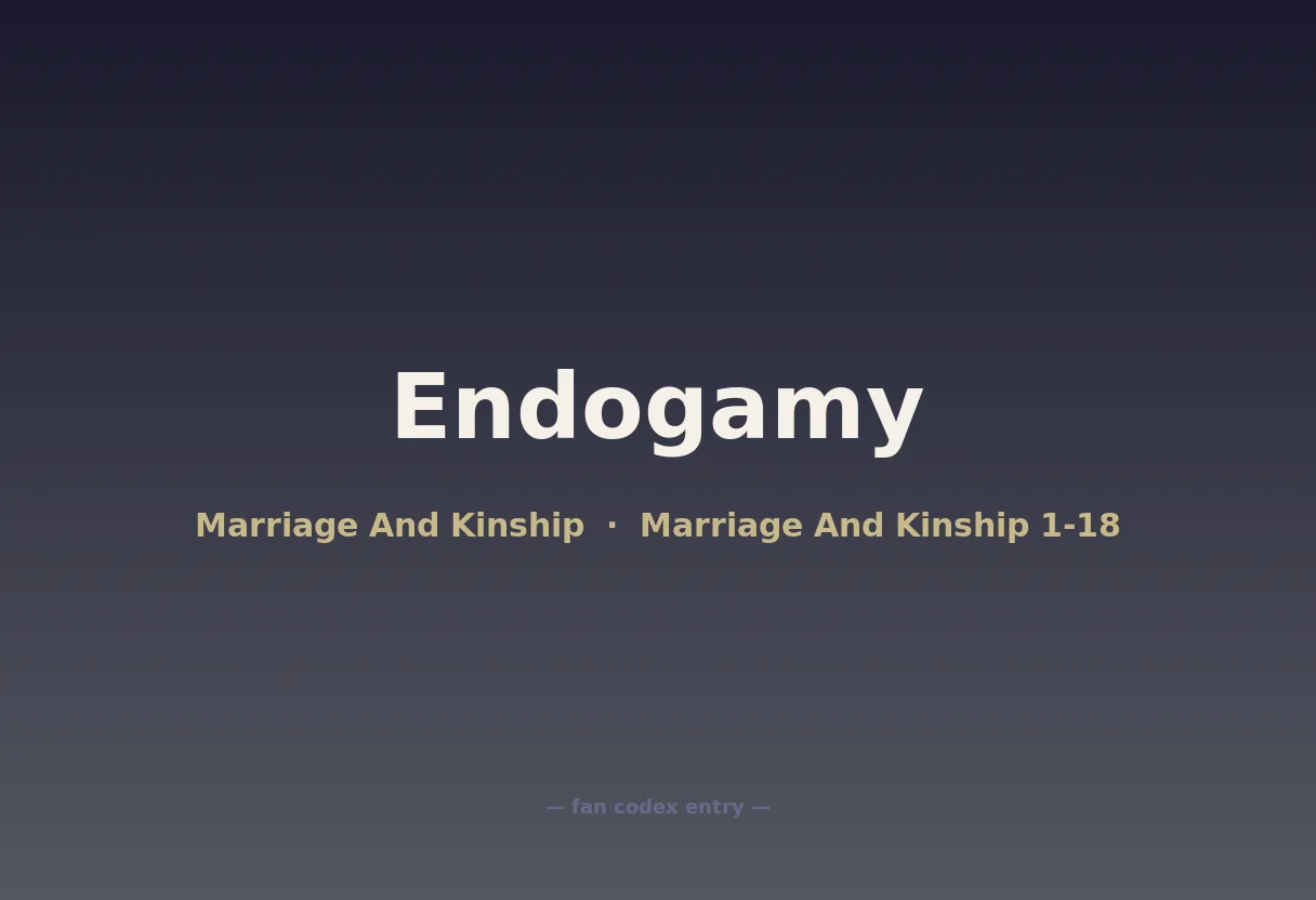 Endogamy
