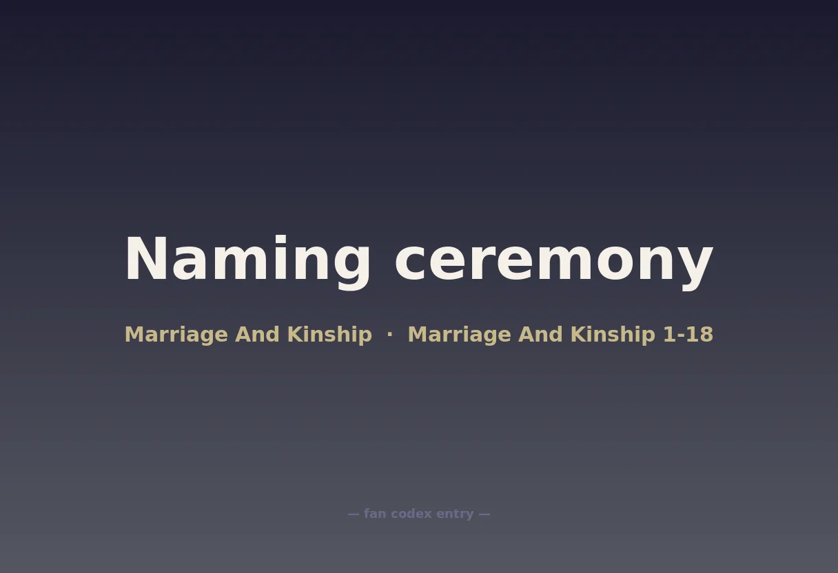 Naming ceremony